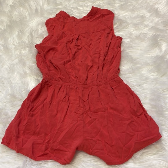 Red Shorts Romper - Picture 3 of 3